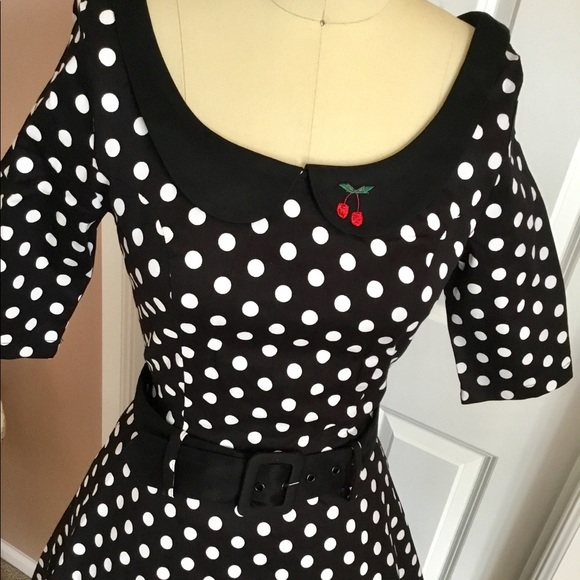 *NWT* Collectif Cherry Polka Dot Doll Dress - Picture 3 of 8